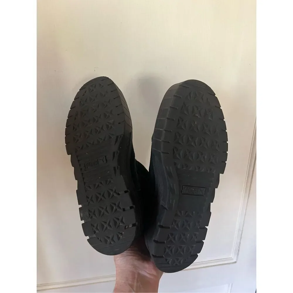 PUMA Mayze Platform Chelsea Boot Black Suede Size 8 - Picture 9 of 11